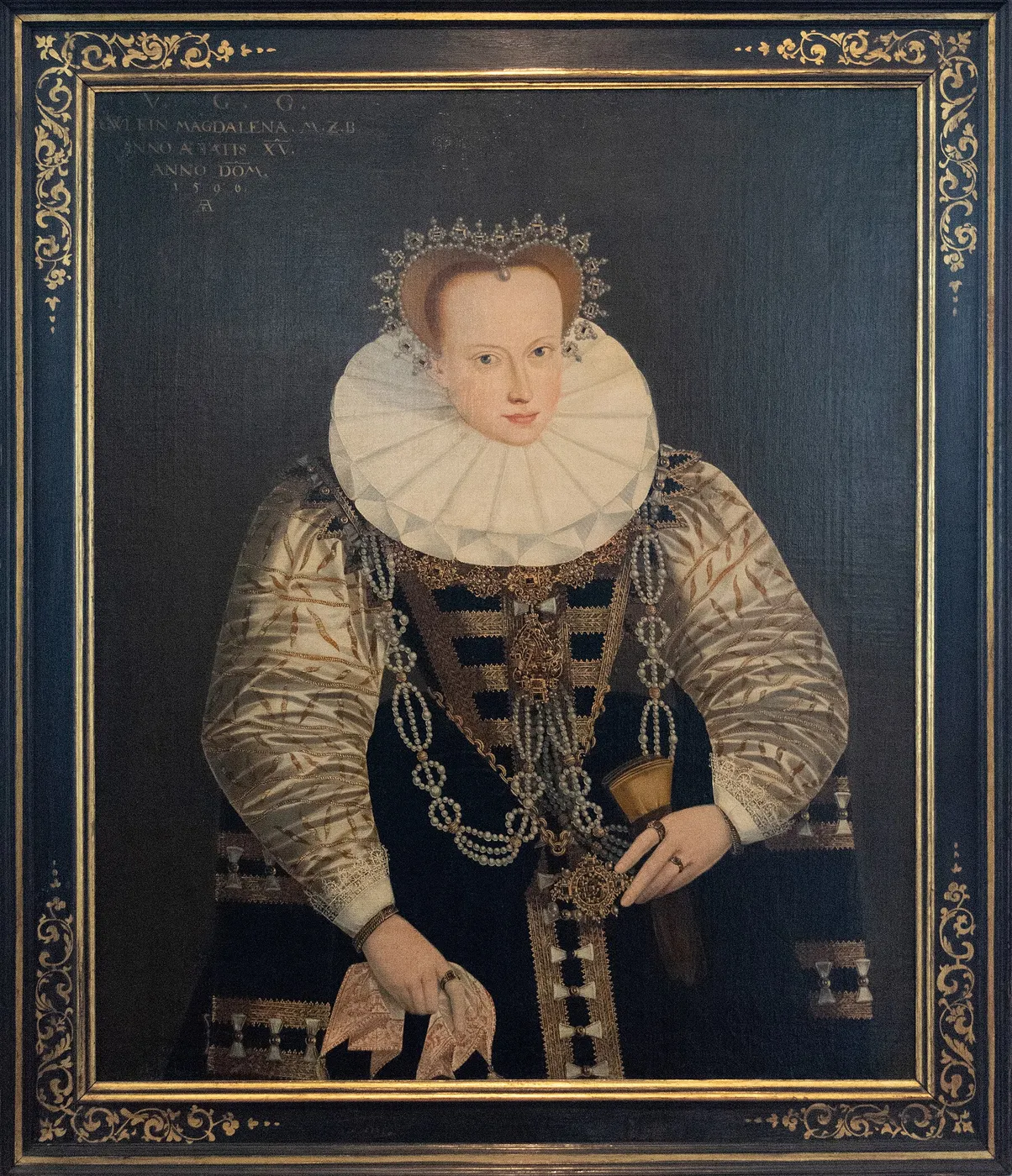 Portrait of Magdalena of Brandenburg (1596) by Andreas Riehl the Younger — original painting reproduced as a hand-painted oil on canvas
