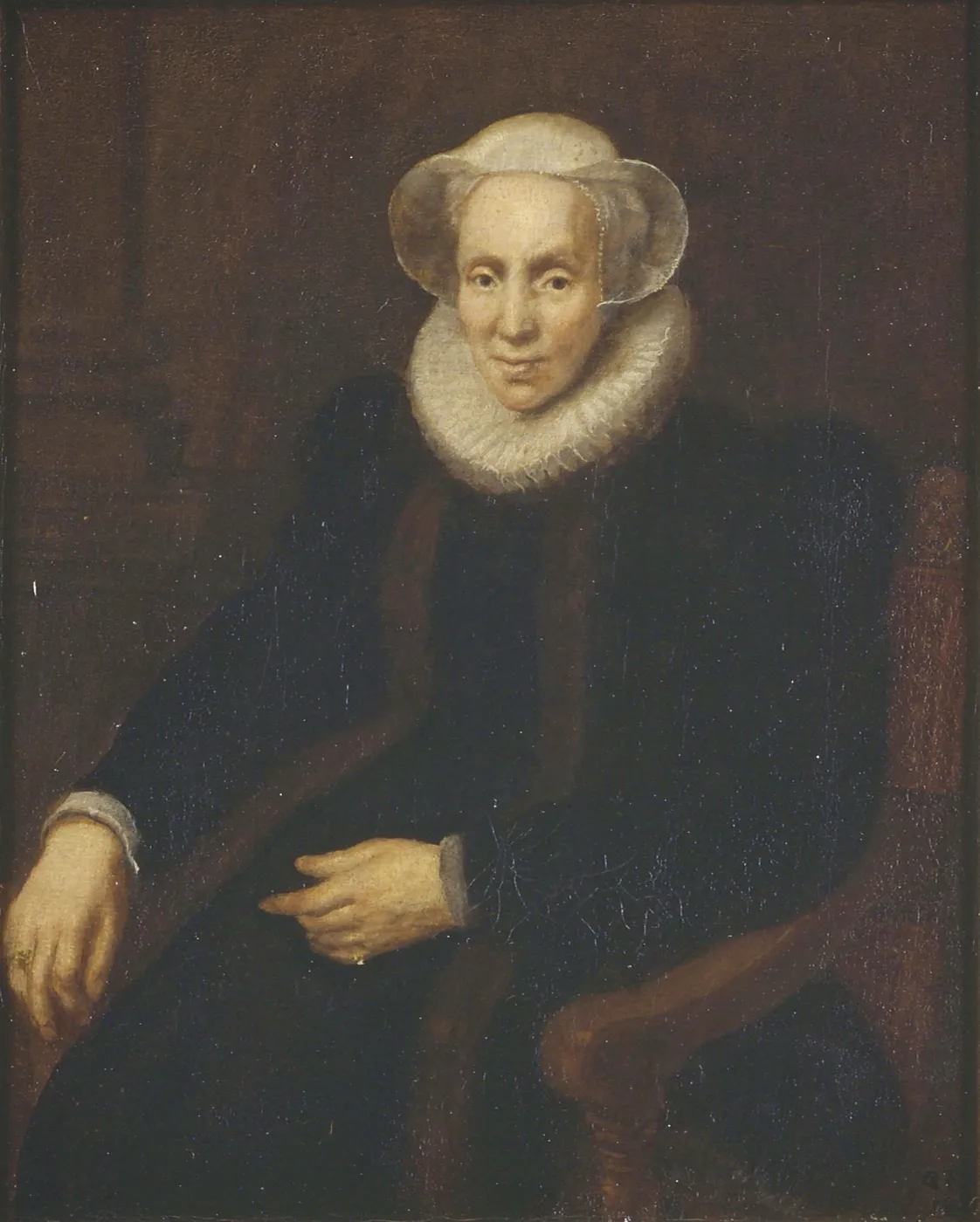 Portrait of Maria van Utrecht (?-1629) (1894) by Anton Fock — original painting reproduced as a hand-painted oil on canvas