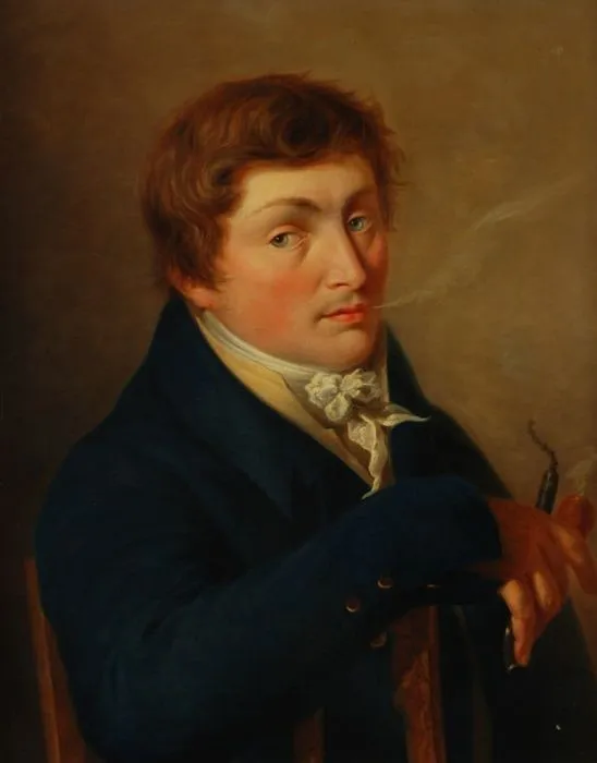 Portrait of Michiel Montauban van Swijndregt (1803-1829) (1832) by François Montauban van Swijndregt — original painting reproduced as a hand-painted oil on canvas