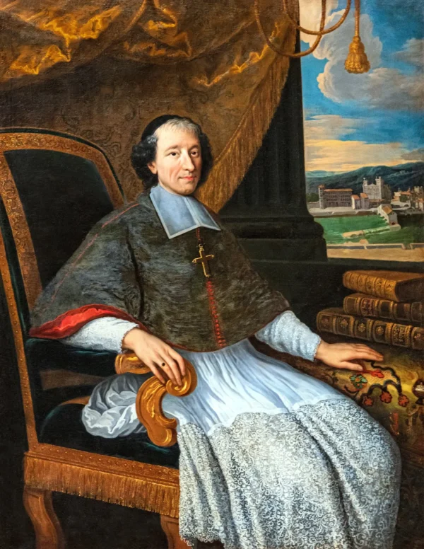 Portrait of Monsignor Charles le Goux de la Berchère (1800) by Bon Boullogne — original painting reproduced as a hand-painted oil on canvas