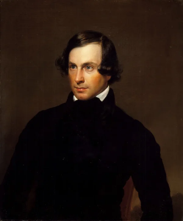 Portrait of Mr. Blodgett (1840) by Allen Smith, Jr. — original painting reproduced as a hand-painted oil on canvas