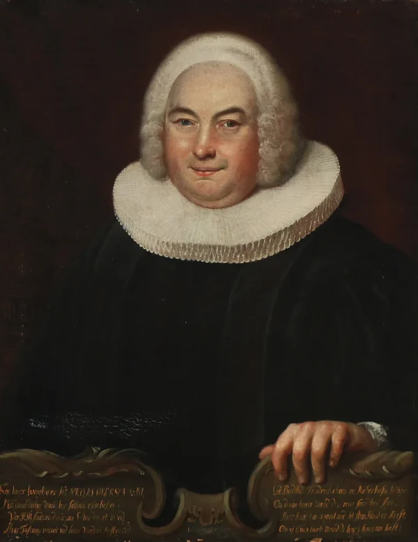 Portrait of Priest Nicolai Brorson (1690–1757) (1748) by Andreas Brünniche — original painting reproduced as a hand-painted oil on canvas