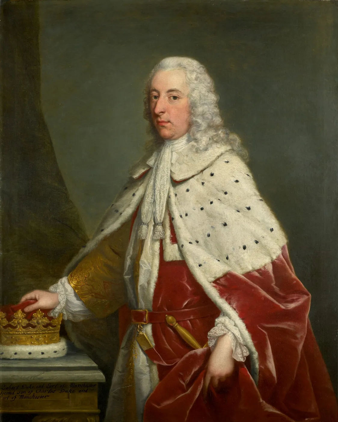 Portrait of Robert Montagu, 6th Earl and 3rd Duke of Manchester (1737) by Andrea Soldi — original painting reproduced as a hand-painted oil on canvas