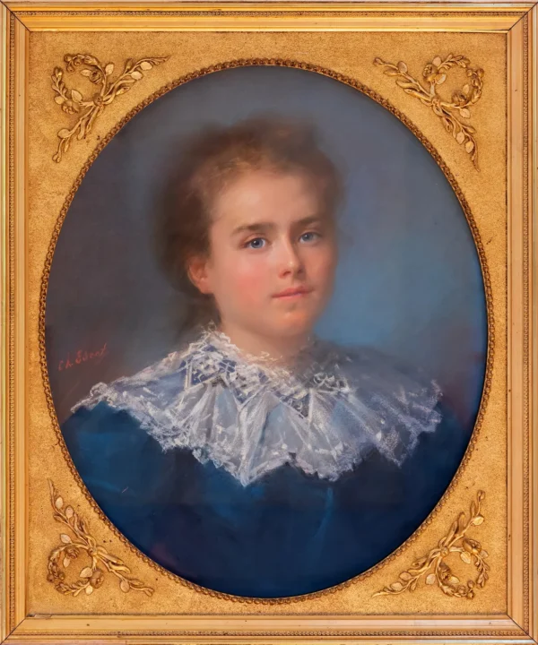 Portrait of Rose Caussé Gondrand (1900) by Charles Escot — original painting reproduced as a hand-painted oil on canvas