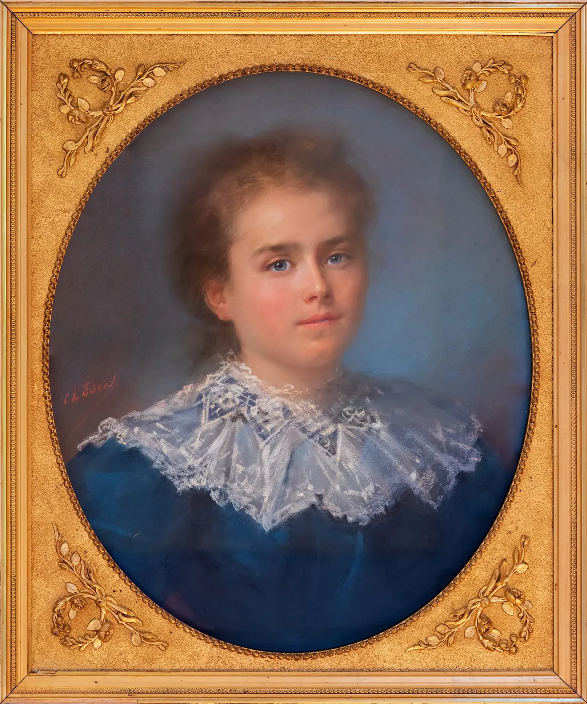 Portrait of Rose Caussé Gondrand (1900) by Charles Escot — original painting reproduced as a hand-painted oil on canvas