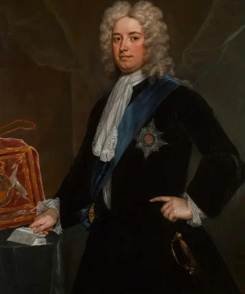 Portrait of Sir Robert Walpole, 1st Earl of Orford by Charles Jervas — original painting reproduced as a hand-painted oil on canvas