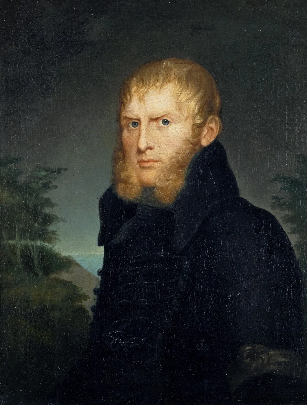 Portrait of the painter Caspar David Friedrich (1810) by Caroline Bardua — original painting reproduced as a hand-painted oil on canvas