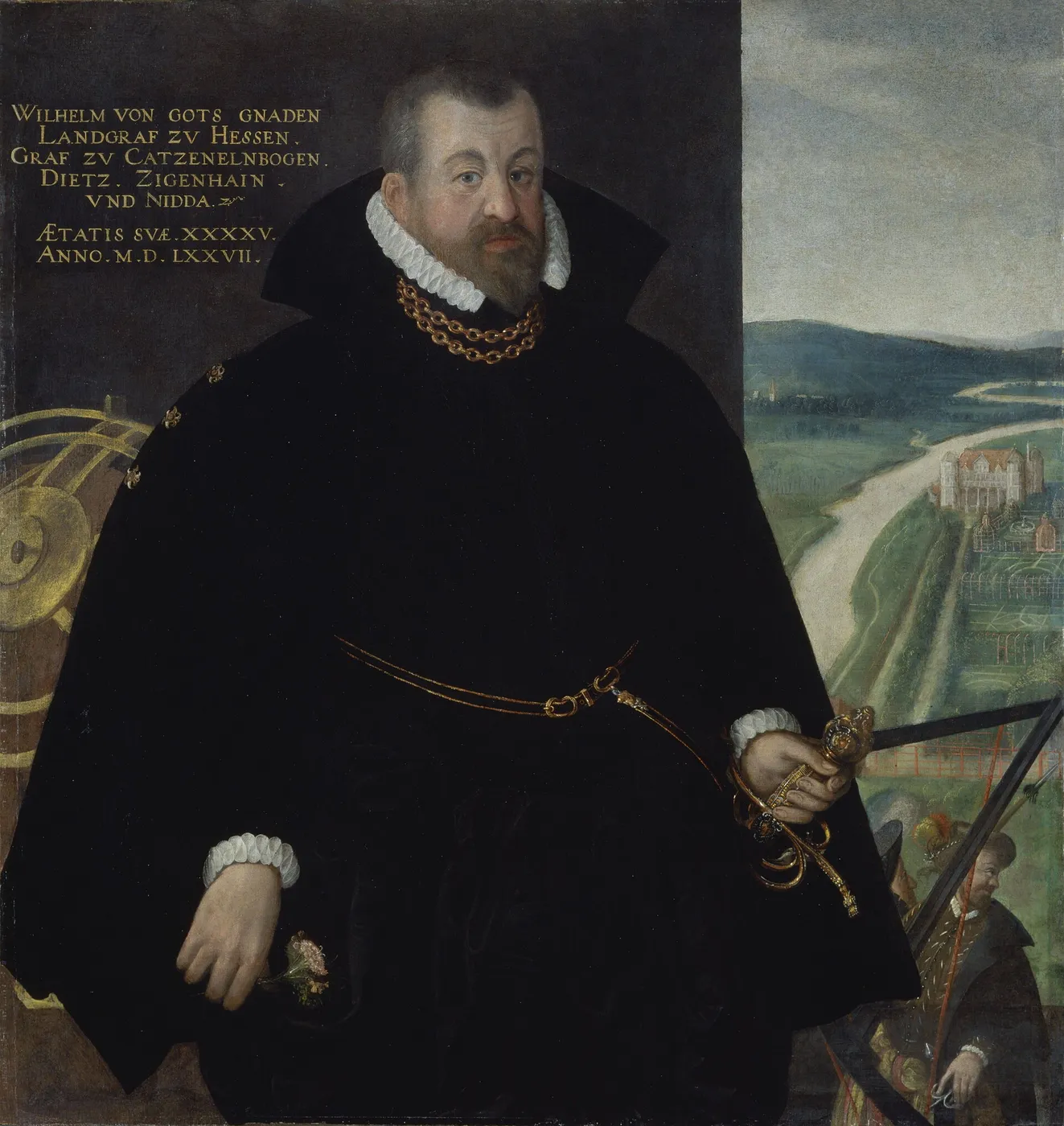 Portrait of Wilhelm IV ’the Wise’ of Hesse-Kassel (1532-1592) (1577) by Caspar van der Borcht — original painting reproduced as a hand-painted oil on canvas