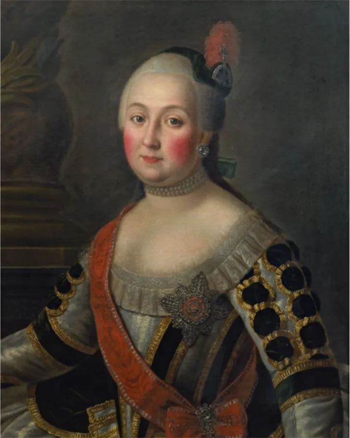 Porträt der Anna Karlovna Vorontsova, nee Skavronskaya. Wife of Mikhail Illarionovitch Vorontsov (1763) by Aleksey Antropov — original painting reproduced as a hand-painted oil on canvas
