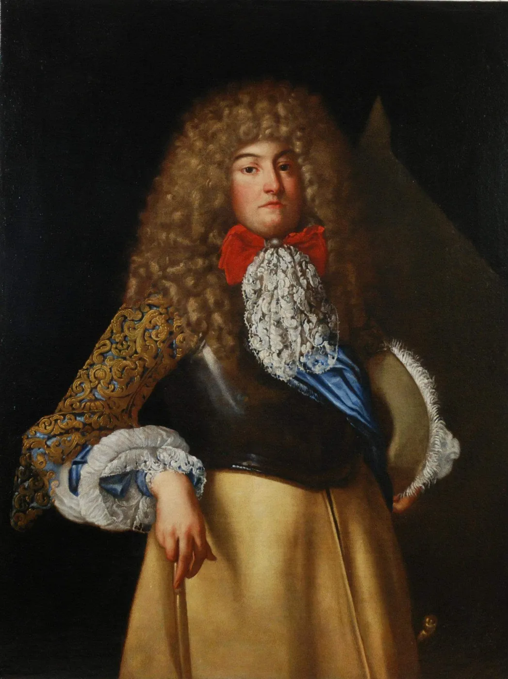 Porträt des Alessandro II Pico (1687) by Biagio Falcieri — original painting reproduced as a hand-painted oil on canvas
