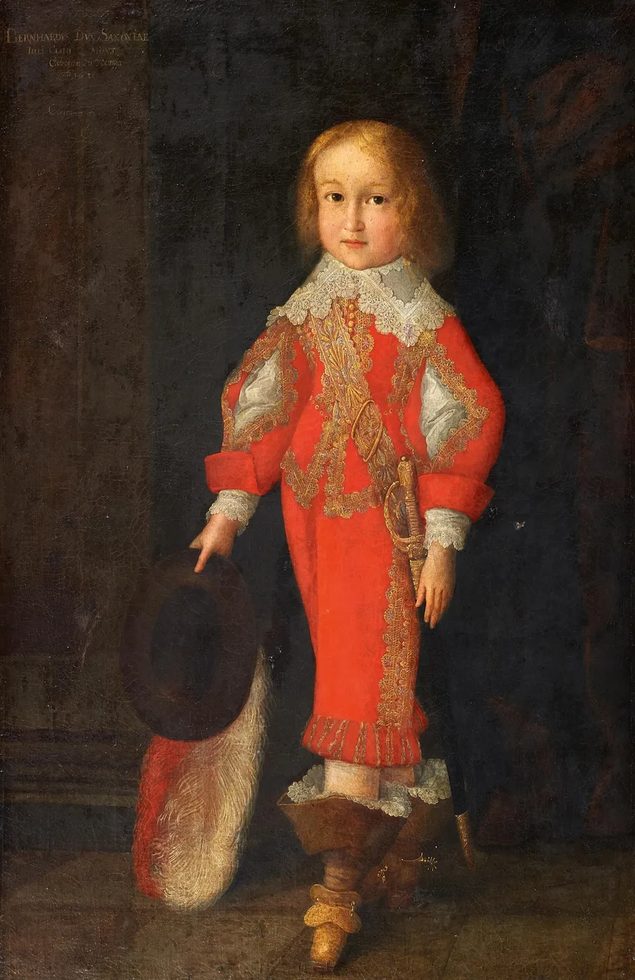 Porträt des Bernhard of Saxe-Jena (1638-1678) (1643) by Christian Richter — original painting reproduced as a hand-painted oil on canvas