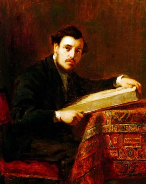 Professor William Robertson Smith, MA LLD by Archibald David Reid — original painting reproduced as a hand-painted oil on canvas