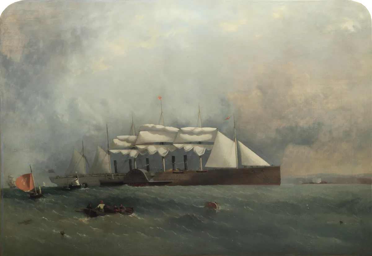 PSS Great Eastern (1860) by Edwin Weedon — original painting reproduced as a hand-painted oil on canvas