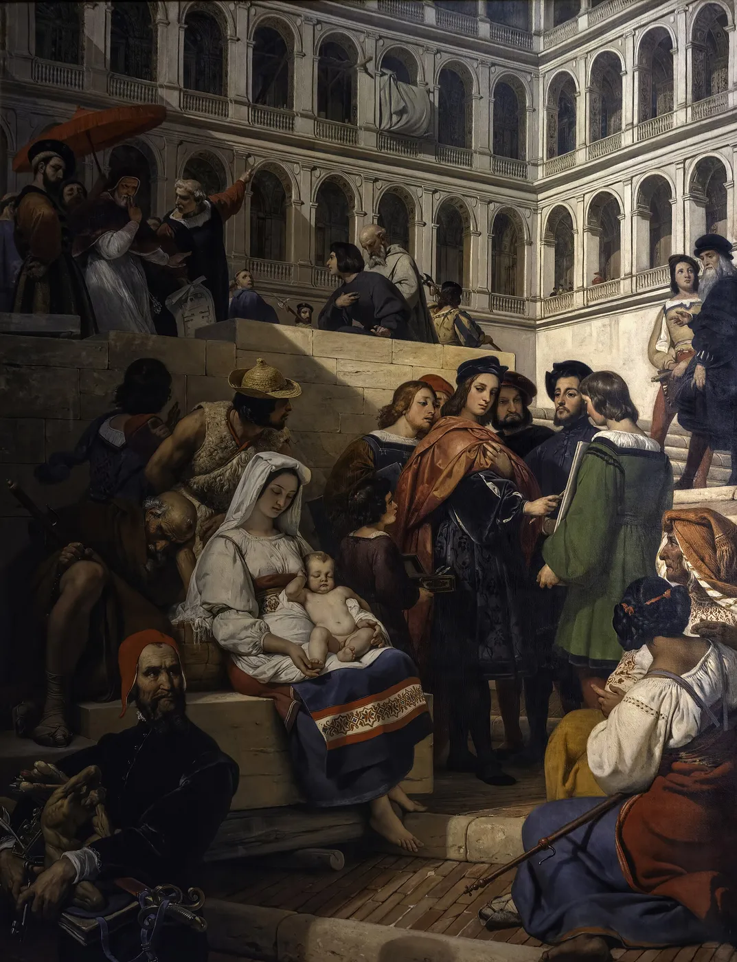 Raphael at the Vatican (1832) by Horace Vernet — original painting reproduced as a hand-painted oil on canvas