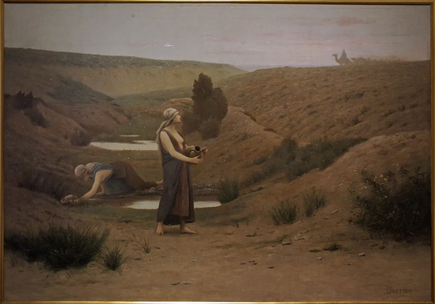 Rebecca (1888) by Casimir Destrem — original painting reproduced as a hand-painted oil on canvas