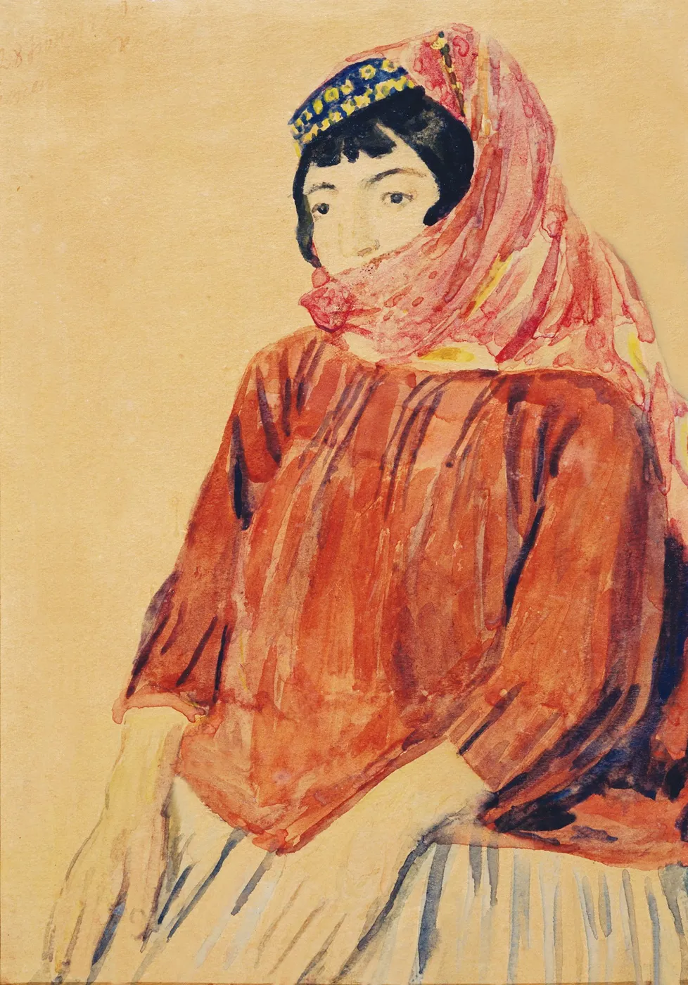 Refugee Woman (1920) by Bahruz Kangarli — original painting reproduced as a hand-painted oil on canvas