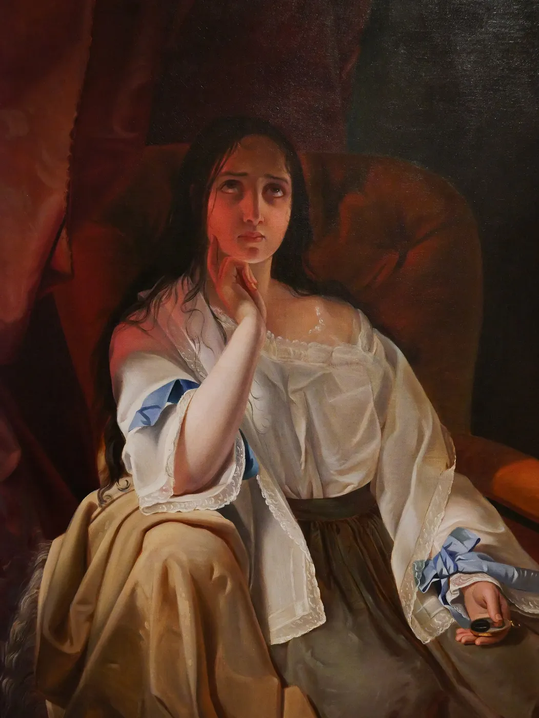 Retrato de enajenada (1800) by Ángela Icaza — original painting reproduced as a hand-painted oil on canvas
