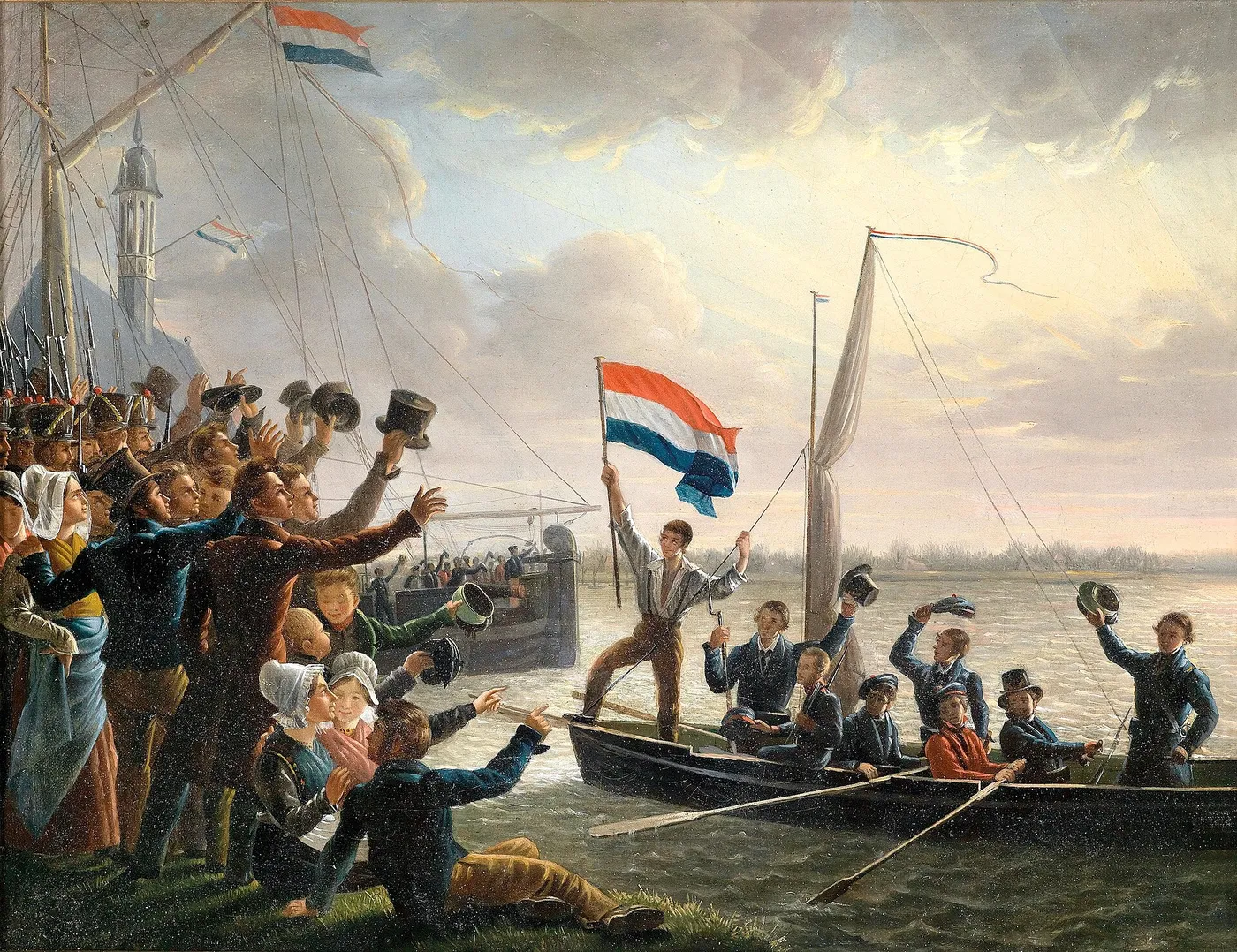 Return of Jacobus Hobein, 19 March 1831 (1831) by Dominicus Franciscus du Bois — original painting reproduced as a hand-painted oil on canvas