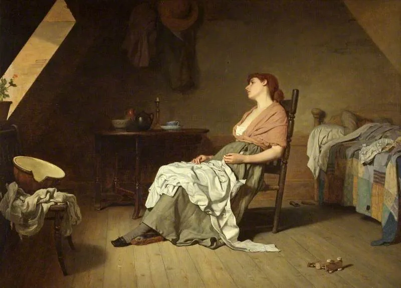 Reverie (1873) by Edward Radford — original painting reproduced as a hand-painted oil on canvas