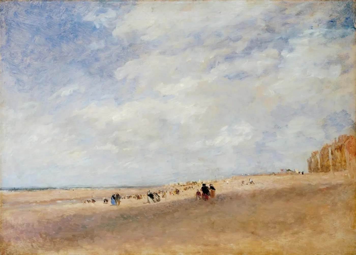 Rhyl Sands (1854) by David Cox — original painting reproduced as a hand-painted oil on canvas