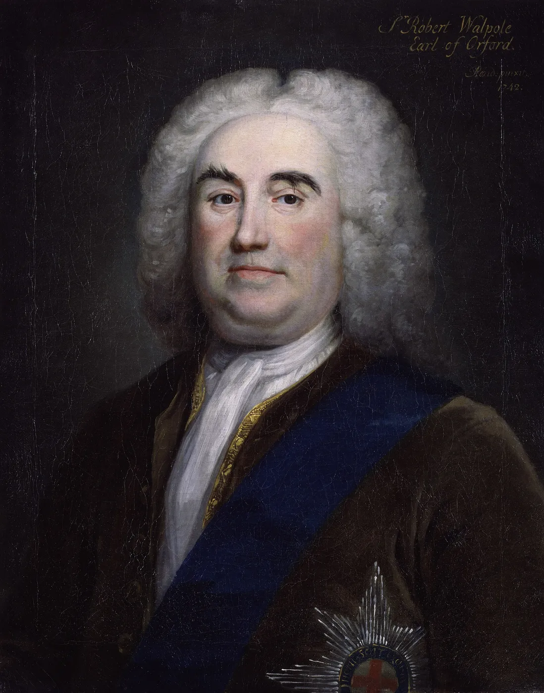 Robert Walpole, 1st Earl of Orford (1742) by Arthur Pond — original painting reproduced as a hand-painted oil on canvas
