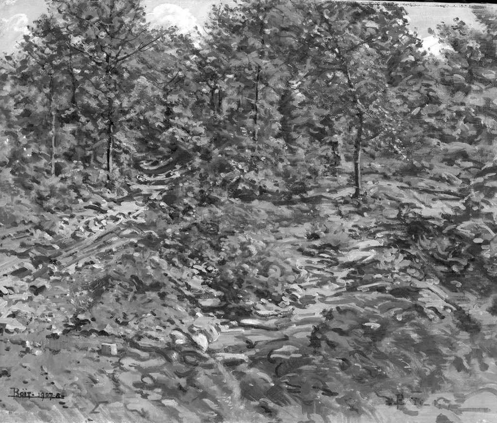 Rocky Hillside by Edward Darley Boit — original painting reproduced as a hand-painted oil on canvas