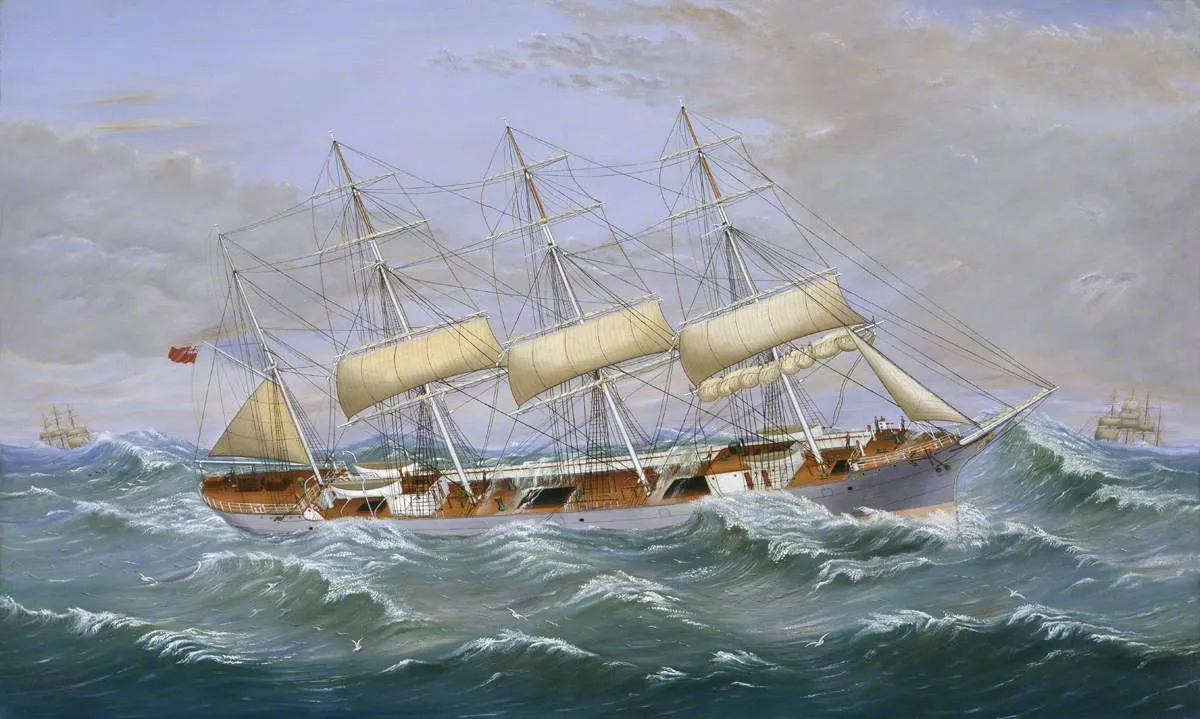 Sailing Ship ’Afon Cefni’ in Heavy Seas — Alexander Cromarty