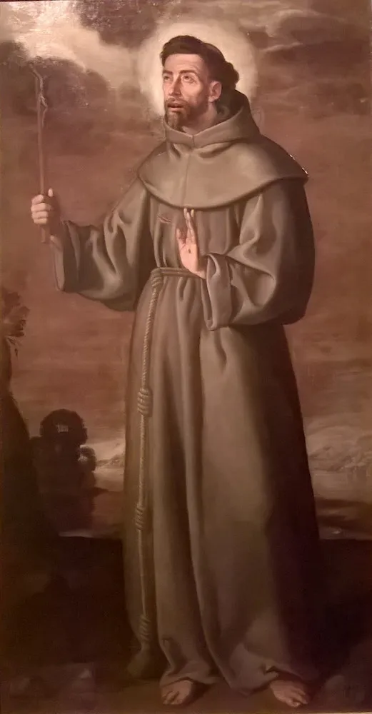 Saint François d’Assise avec un crucifix — Francisco Pacheco