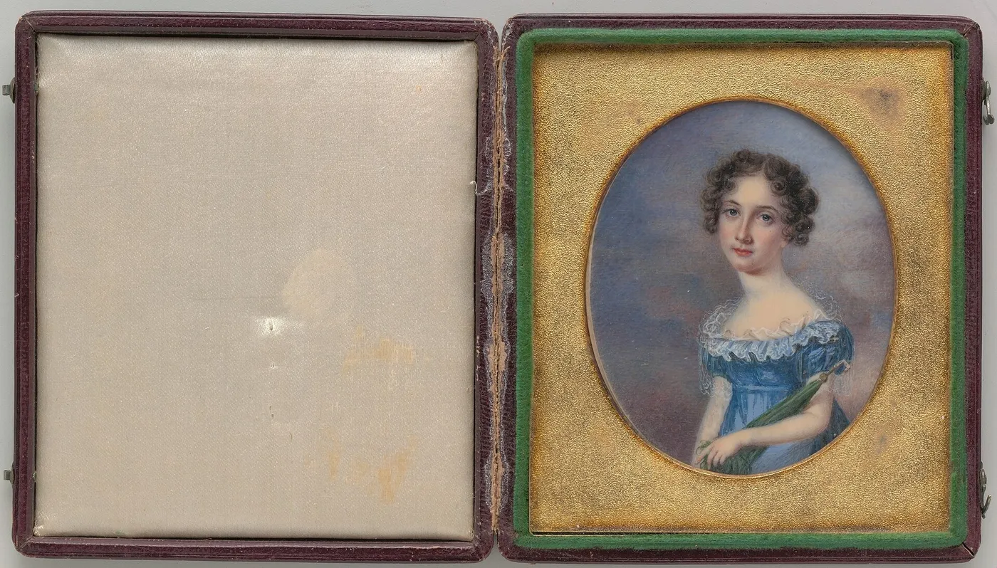 Sarah Ann Beck (1818) by Anna Claypoole Peale — original painting reproduced as a hand-painted oil on canvas