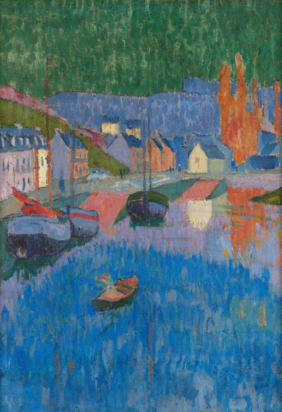 Seaport (1890) by Armand Seguin — original painting reproduced as a hand-painted oil on canvas