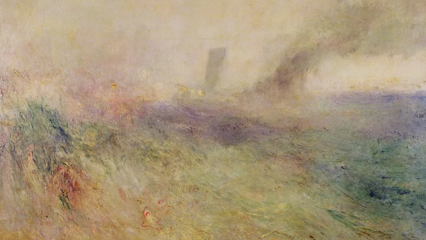 Seascape: Folkestone (1845) by J. M. W. Turner — original painting reproduced as a hand-painted oil on canvas