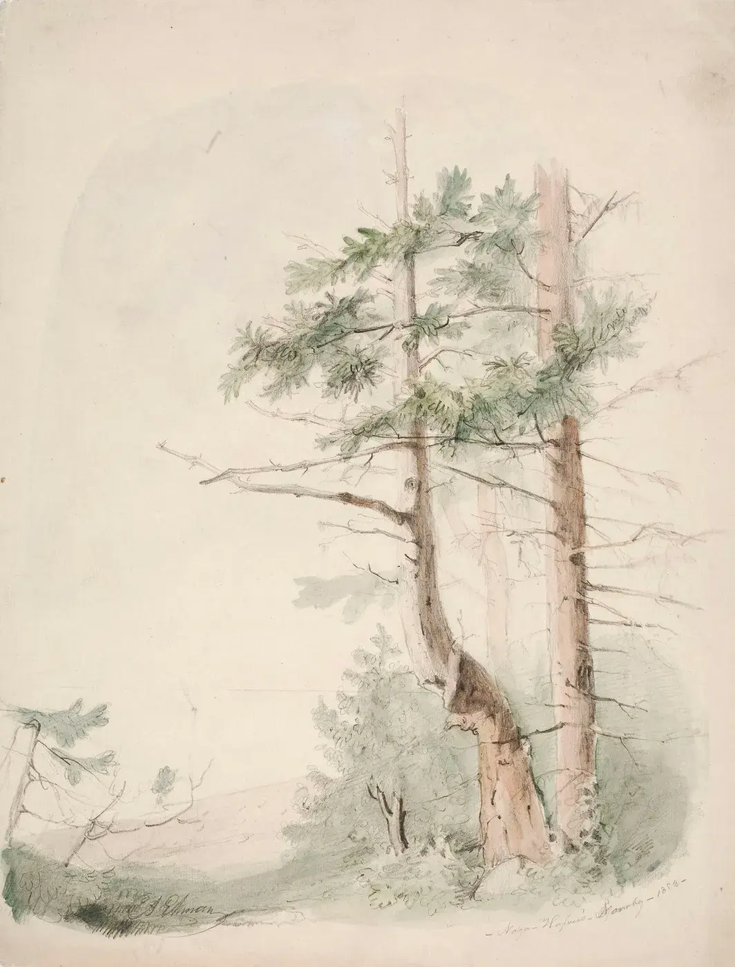 Seaside Landscape "Nagu-Hafverö-Norrby" (1853) by Anders Ekman — original painting reproduced as a hand-painted oil on canvas