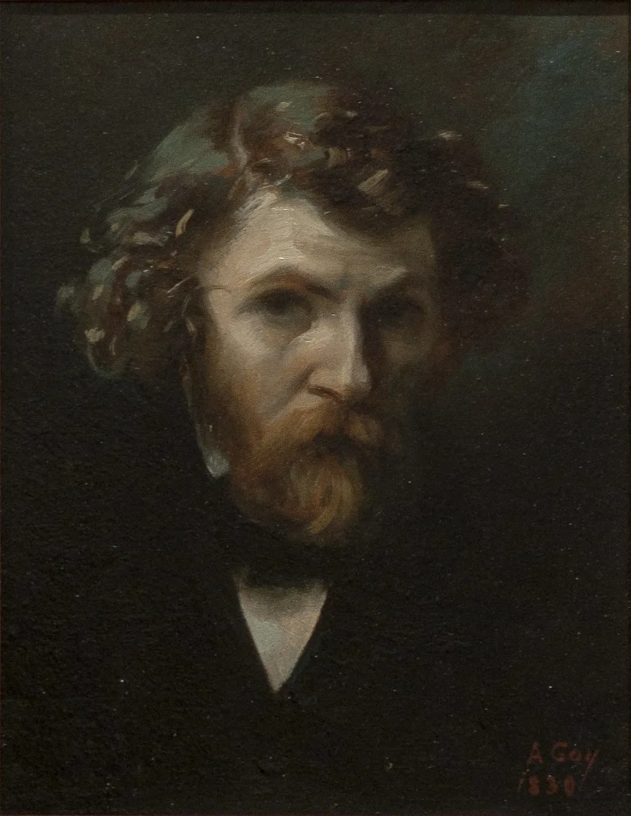 Selbstporträt (1830) by Auguste Goy — original painting reproduced as a hand-painted oil on canvas