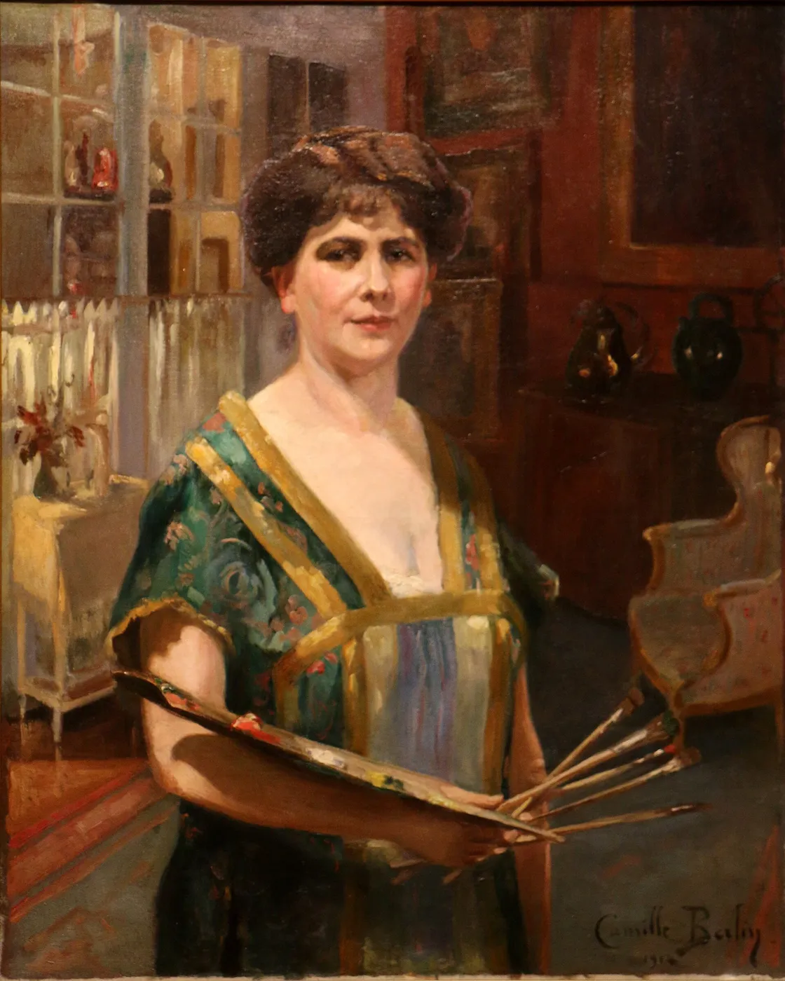 Selbstporträt von Camille Berlin by Camille Berlin — original painting reproduced as a hand-painted oil on canvas