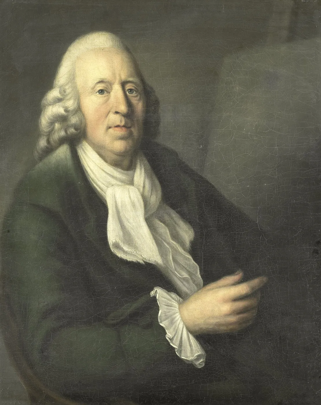 Self Portrait at approximately 60 years of age (1762) by Engel Sam — original painting reproduced as a hand-painted oil on canvas