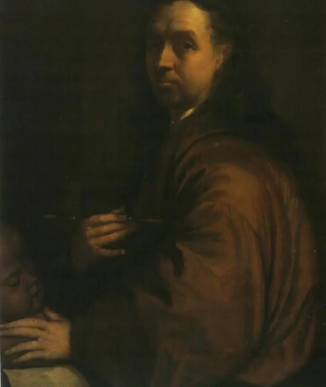 Self-portrait (1680) by Augustinus Terwesten — original painting reproduced as a hand-painted oil on canvas