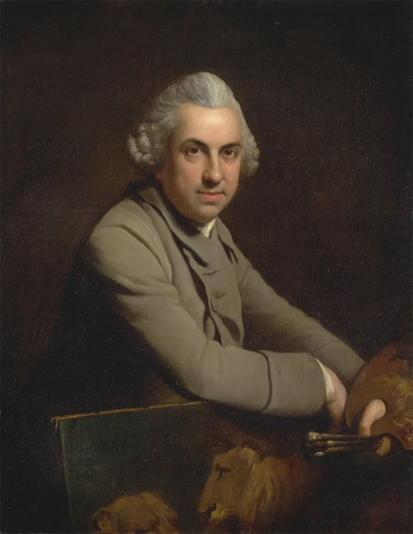 Self-Portrait (1769) by Charles Catton — original painting reproduced as a hand-painted oil on canvas