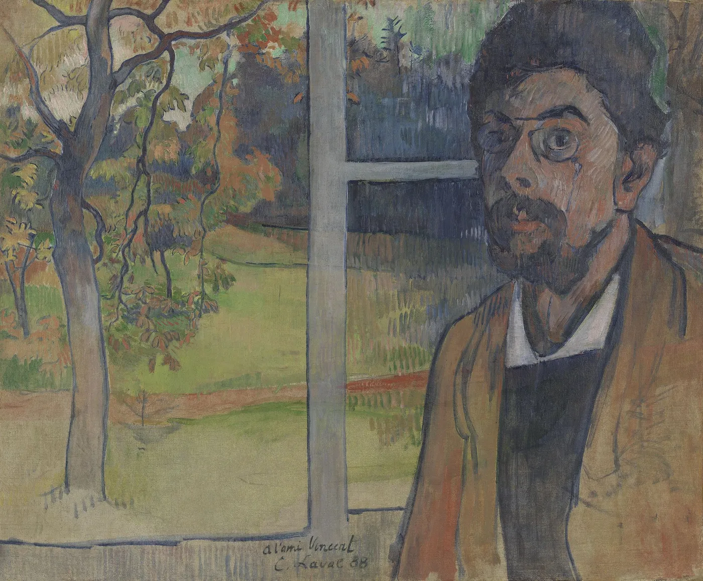 Self-Portrait (1888) by Charles Laval — original painting reproduced as a hand-painted oil on canvas