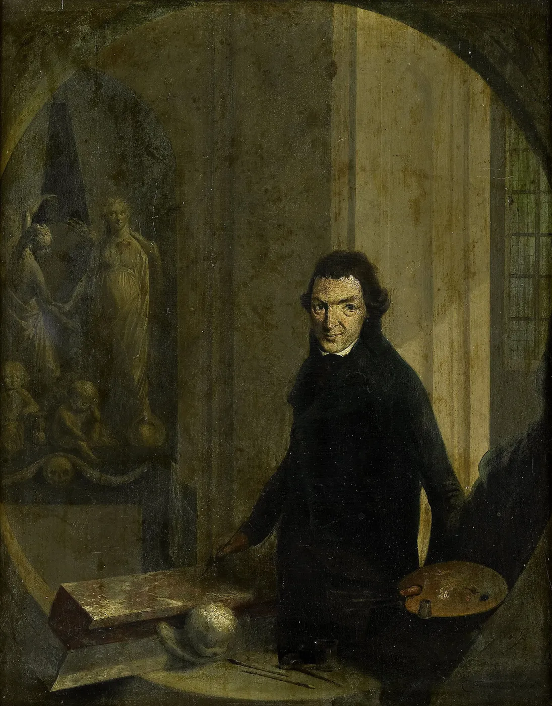 Self-Portrait (1800) by Christoffel Frederik Franck — original painting reproduced as a hand-painted oil on canvas