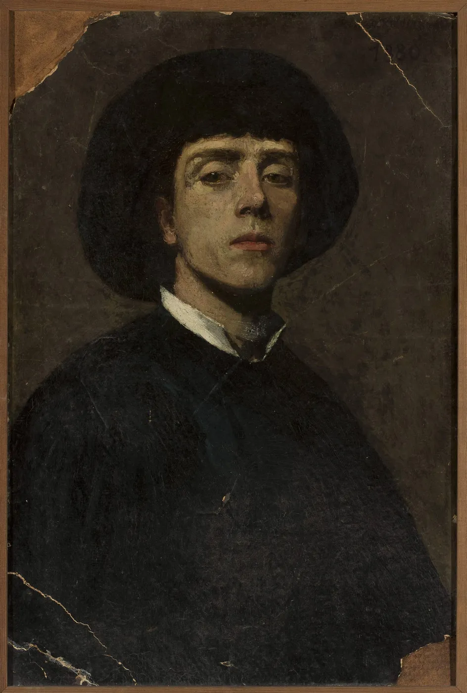 Self-portrait (1880) by Dobiesław Królikowski — original painting reproduced as a hand-painted oil on canvas