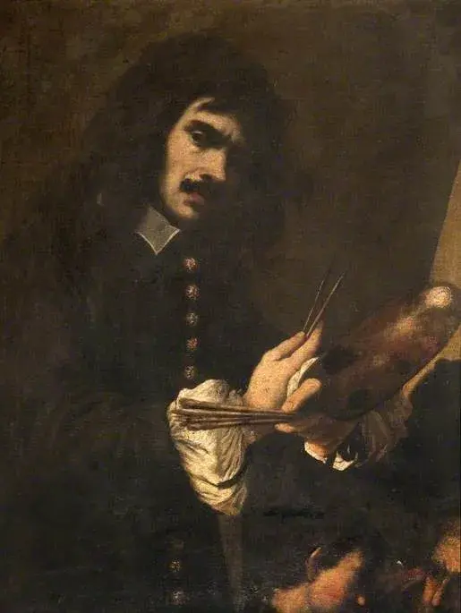 Self Portrait (1650) by Esteban March — original painting reproduced as a hand-painted oil on canvas