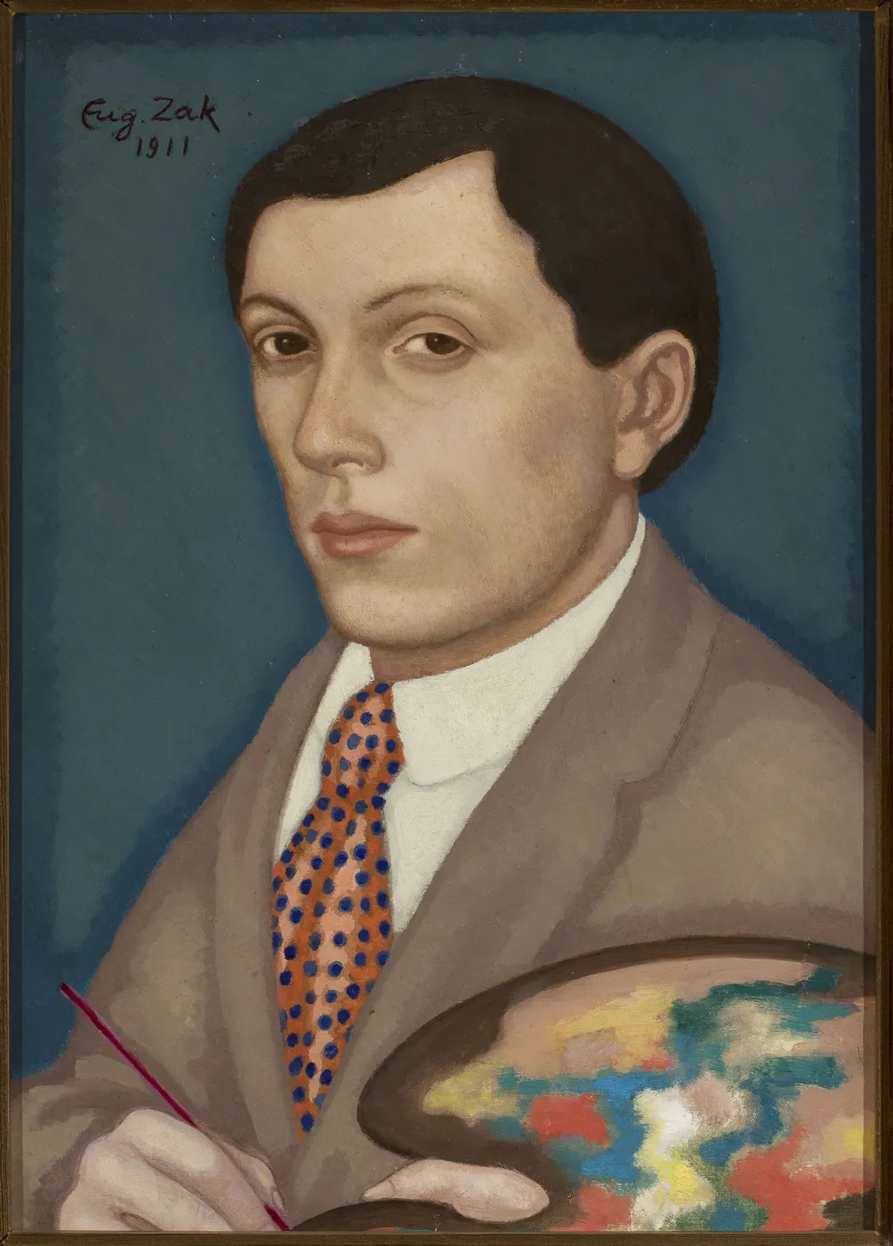 Self-portrait (1911) by Eugeniusz Zak — original painting reproduced as a hand-painted oil on canvas