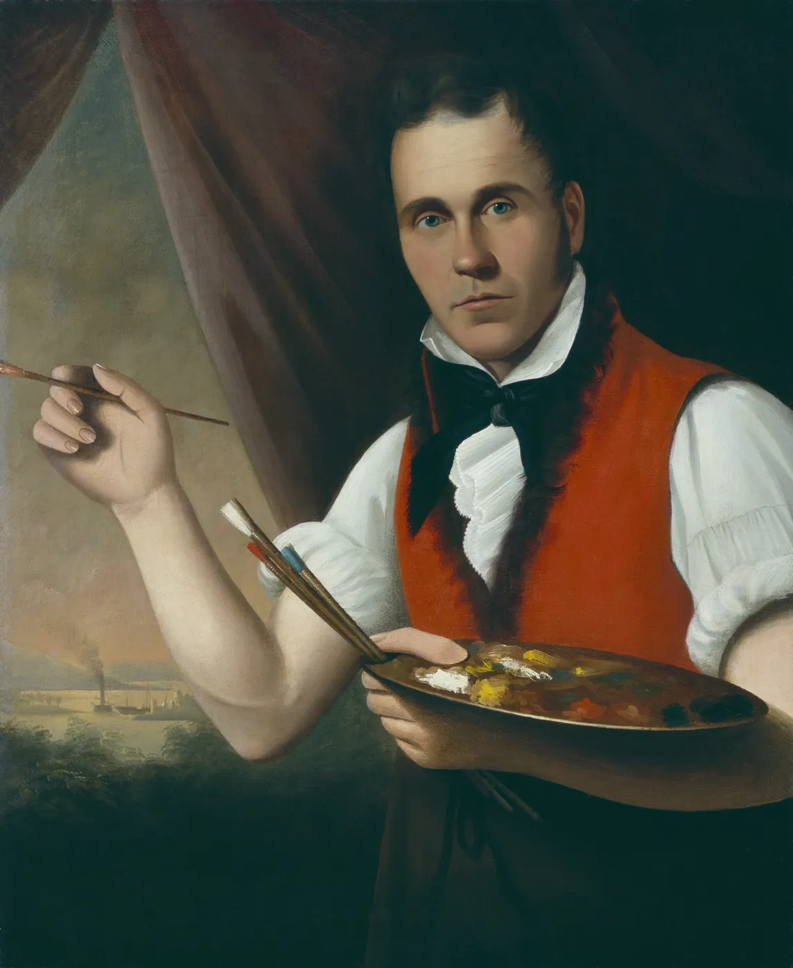 Self Portrait (1900) by Francis Matte — original painting reproduced as a hand-painted oil on canvas