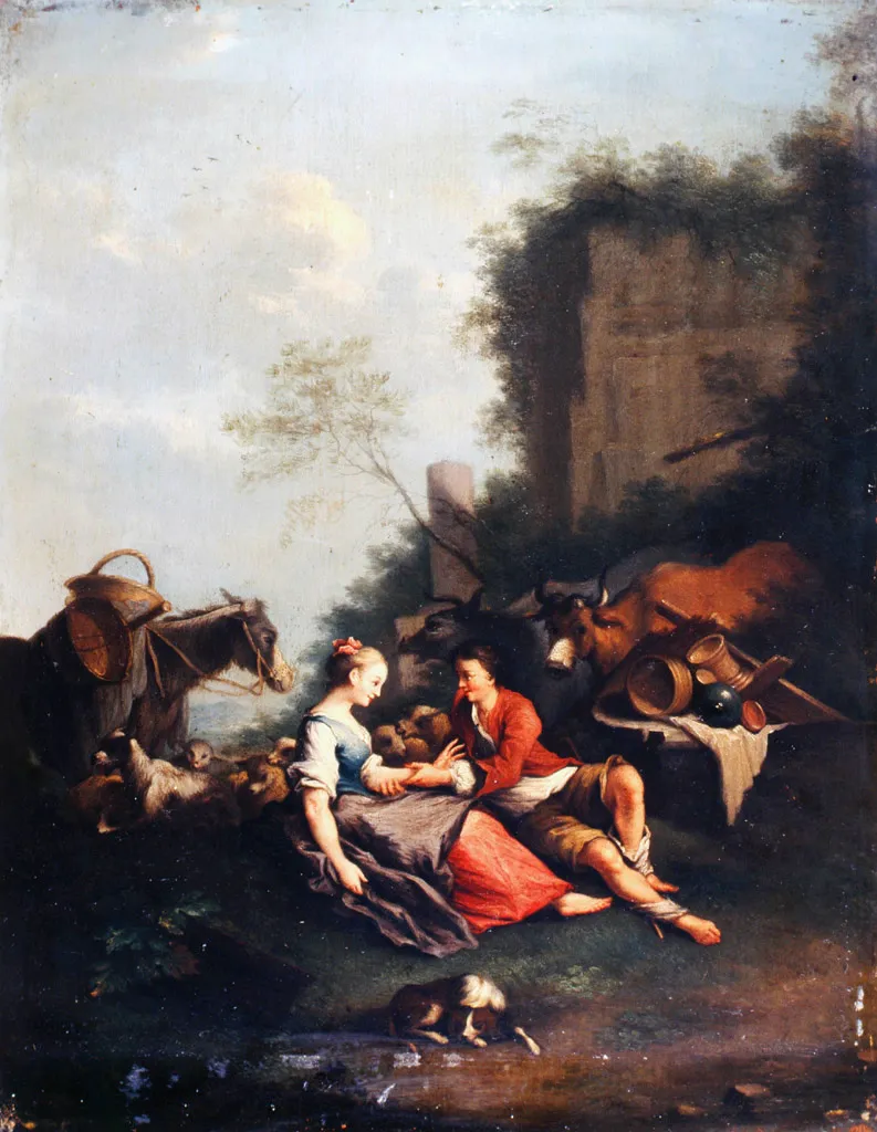 Shepherd and Shepherdess — Charles Dominique Joseph Eisen
