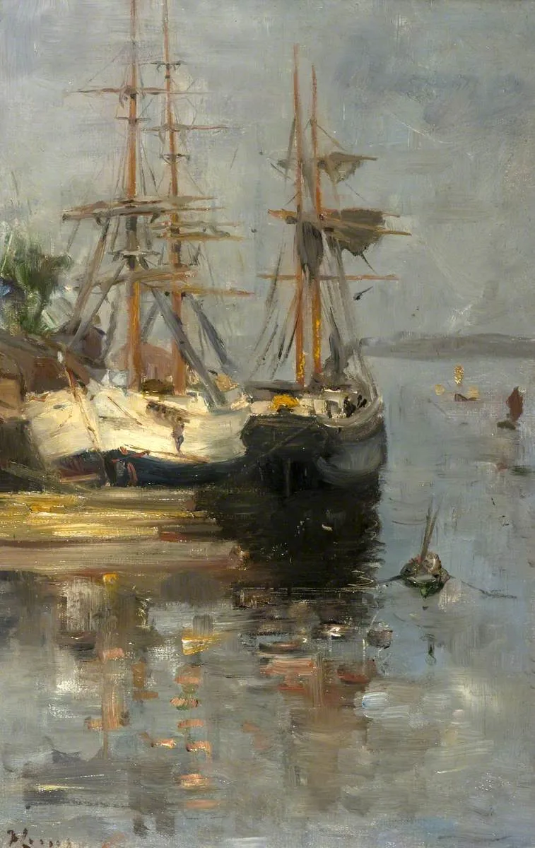Shipping by Frank Laing — original painting reproduced as a hand-painted oil on canvas