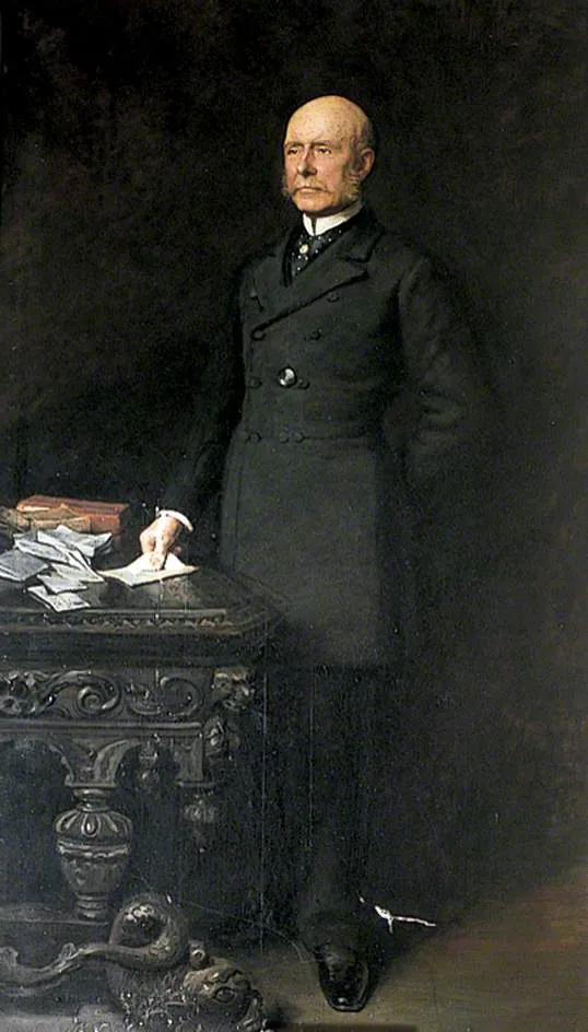 Sir John Farnaby Lennard (1816–1899) (1889) by Ethel Mortlock — original painting reproduced as a hand-painted oil on canvas