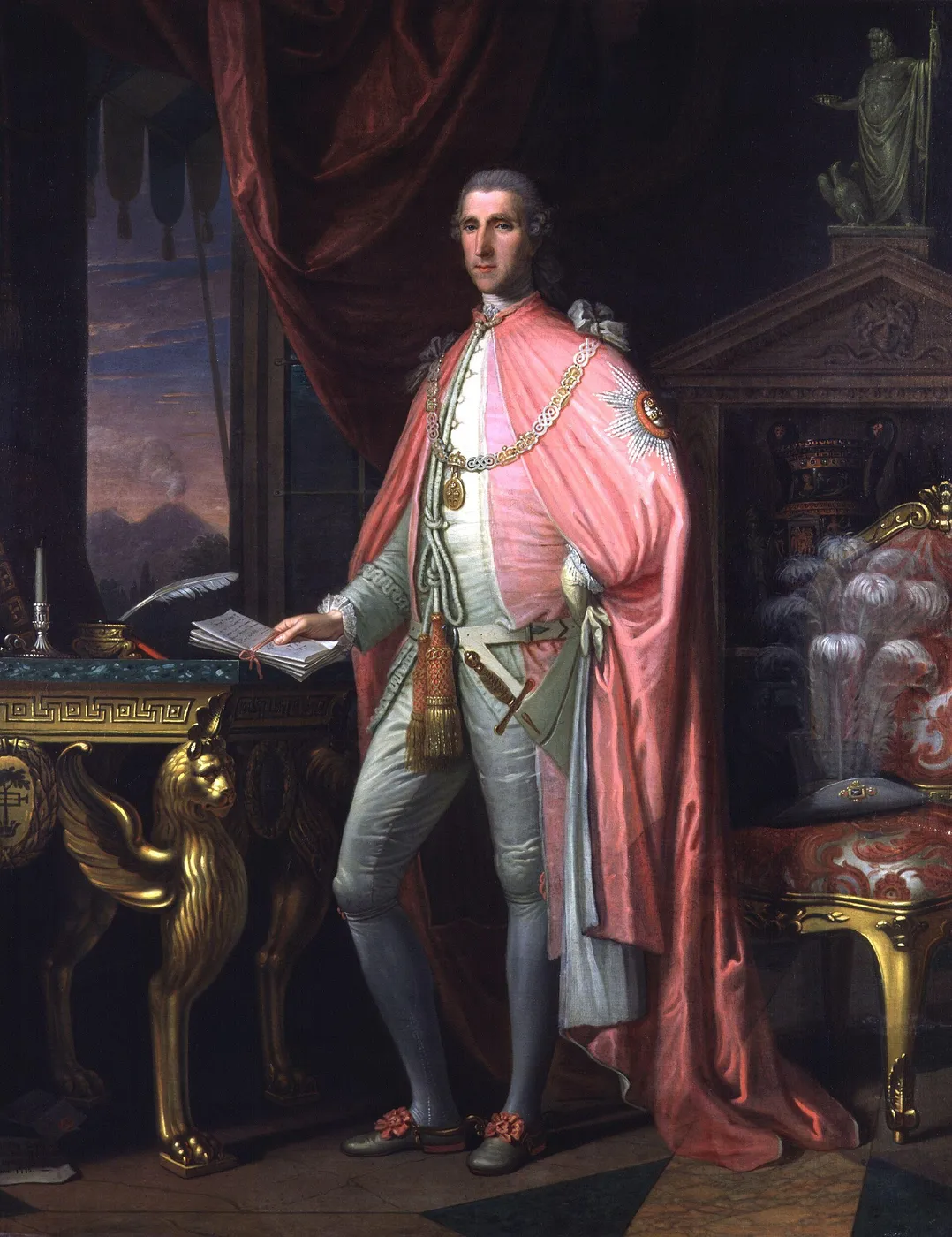 Sir William Hamilton (1775) by David Allan — original painting reproduced as a hand-painted oil on canvas