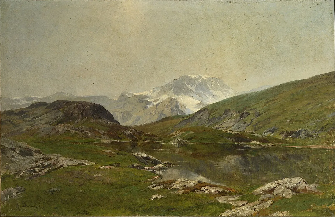 Site du Dauphiné (1865) by Auguste Balouzet — original painting reproduced as a hand-painted oil on canvas