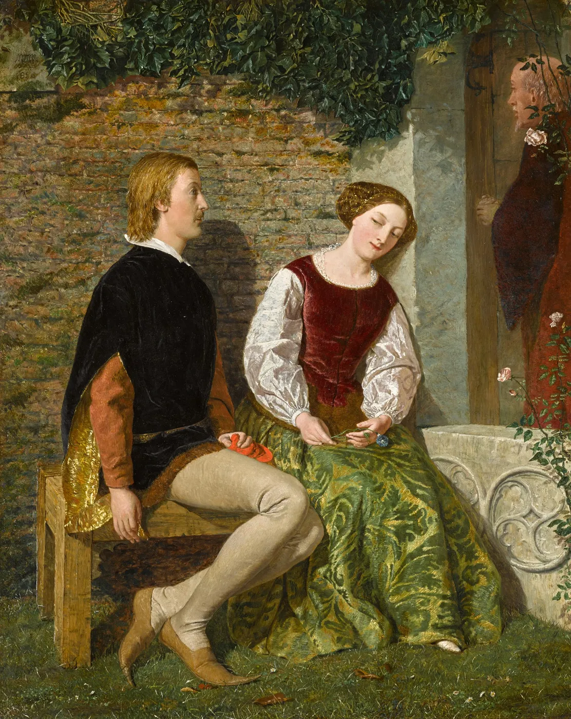 Slender’s Wooing of Ann Page (1856) by Adolphus M. Madot — original painting reproduced as a hand-painted oil on canvas