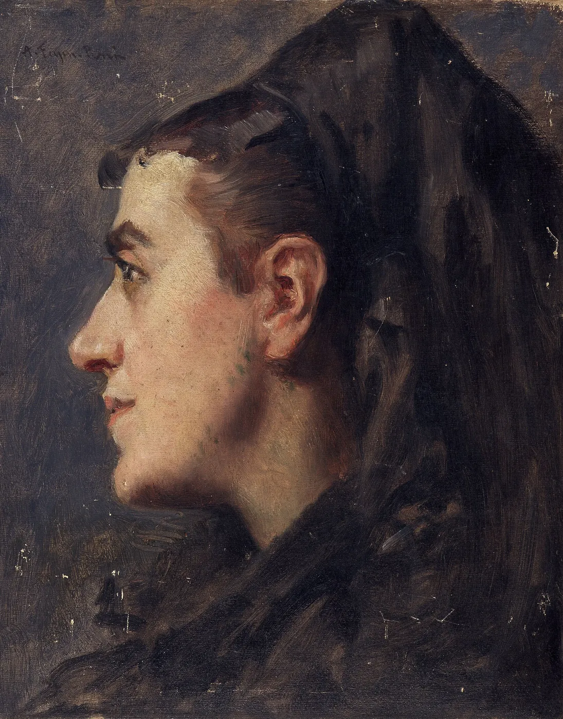 Spanish Woman (study) — Augustin Feyen-Perrin